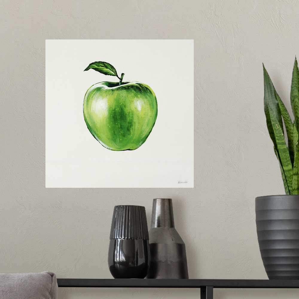 A modern room featuring Green Apple
