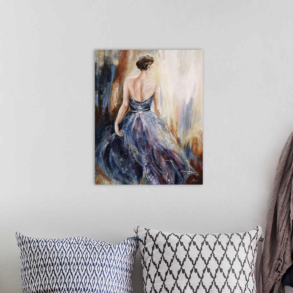 A bohemian room featuring Lady in Blue