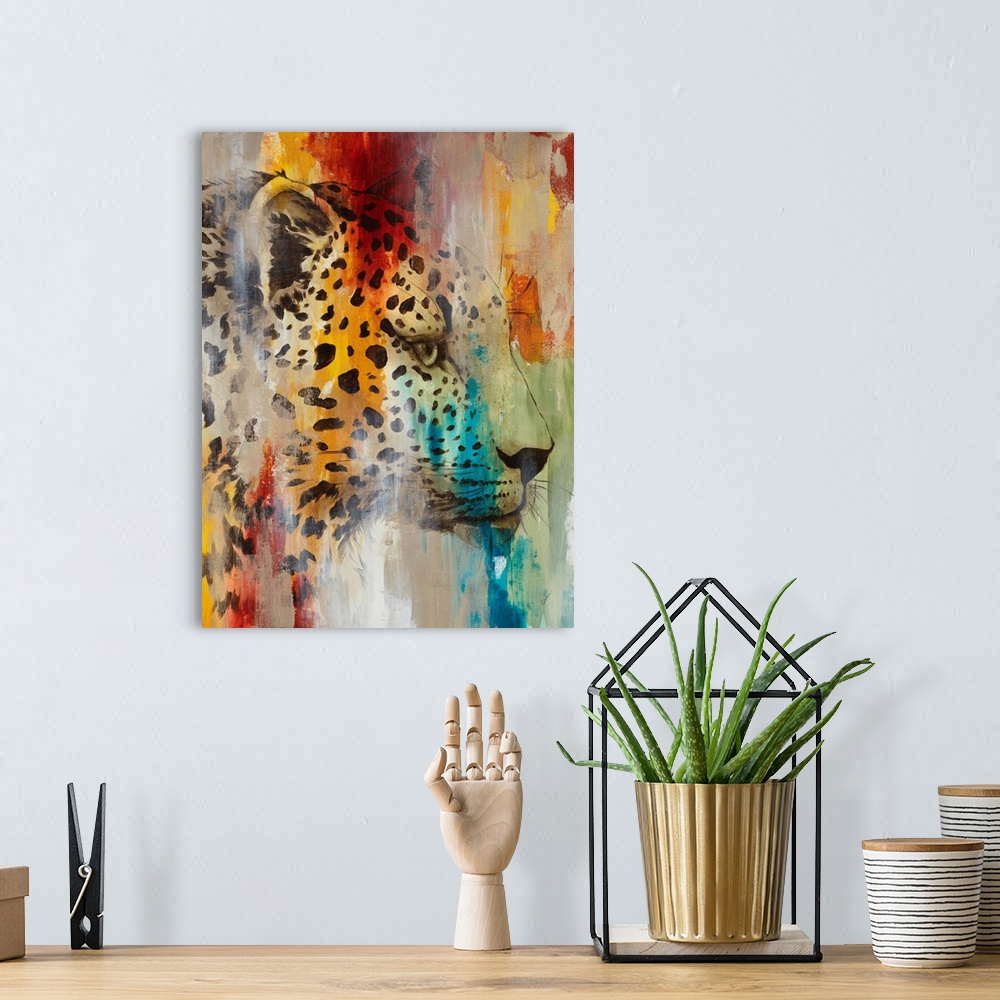 A bohemian room featuring Leopard In Full Color