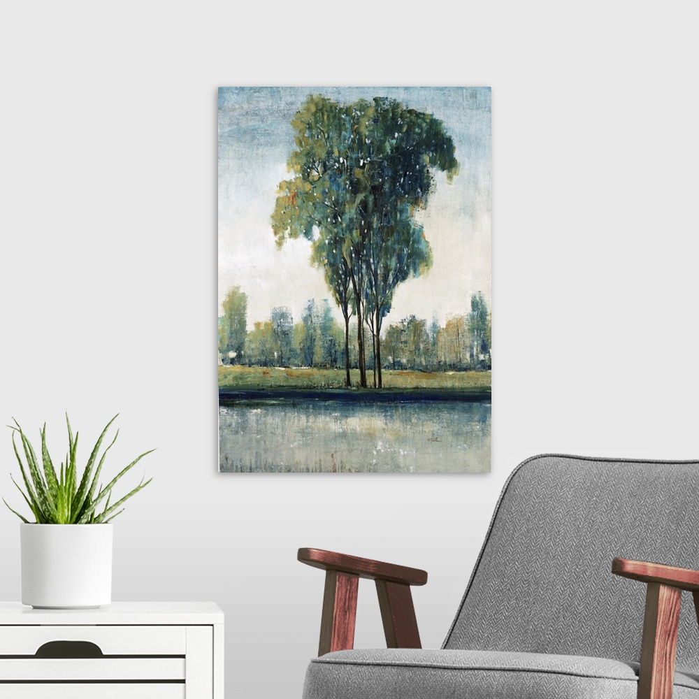 A modern room featuring Lonely Tree