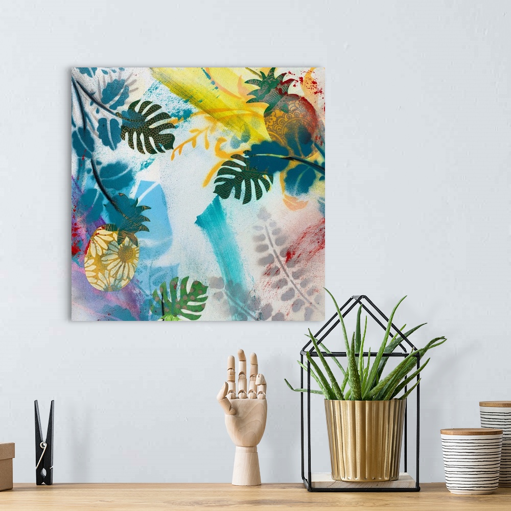 A bohemian room featuring New Tropical Bliss I
