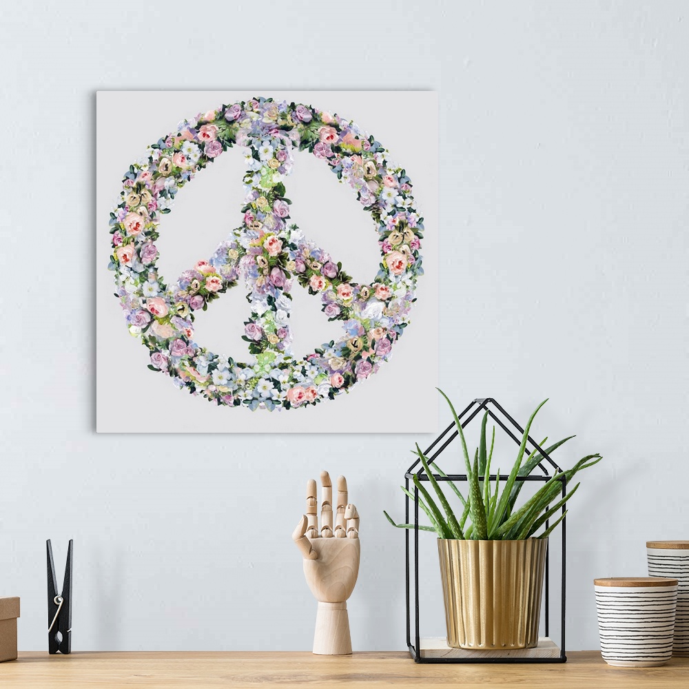 A bohemian room featuring Peace Sign in Bloom