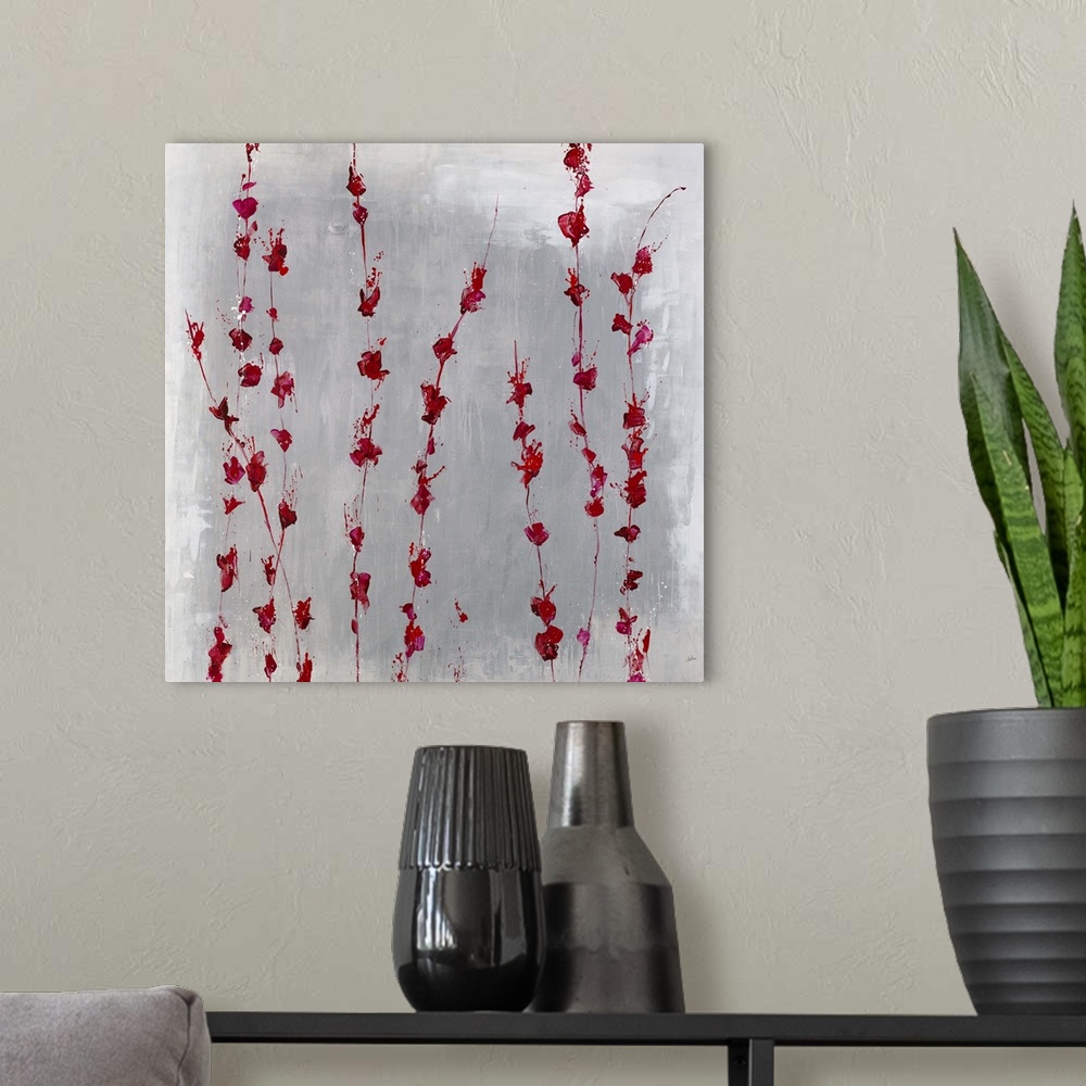 A modern room featuring Pomegranate Blossom