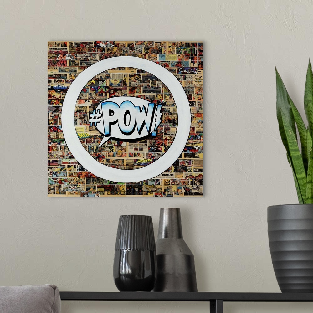A modern room featuring Pow