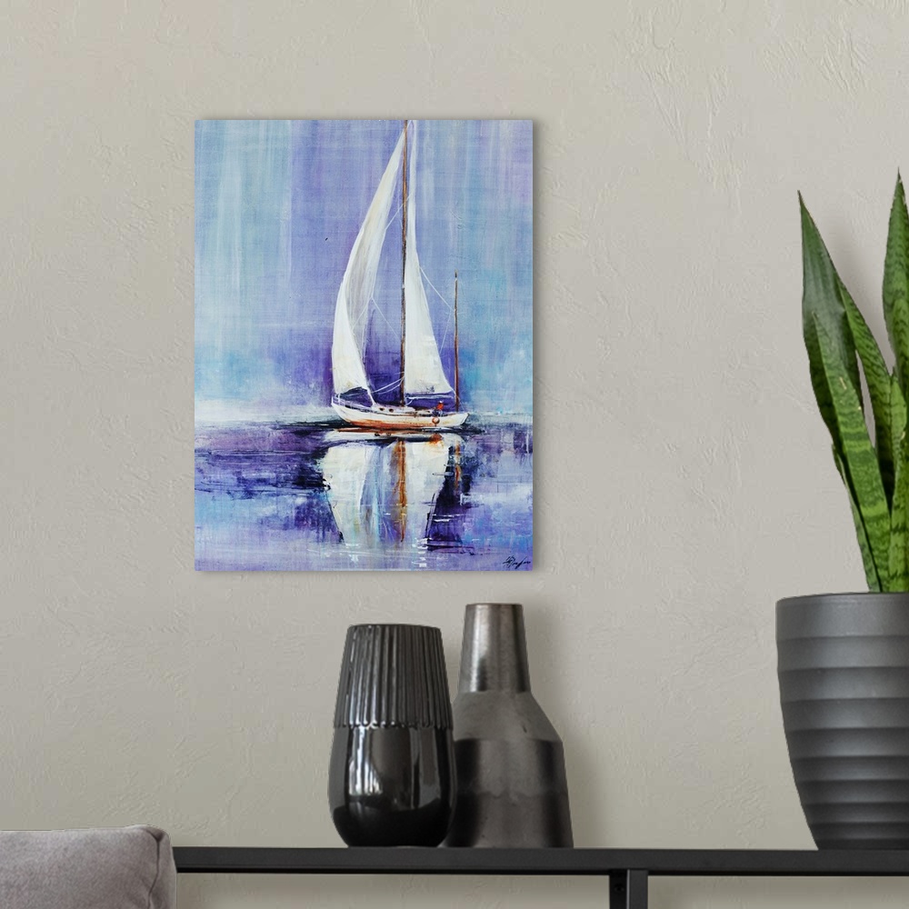A modern room featuring Rather Be Sailing I