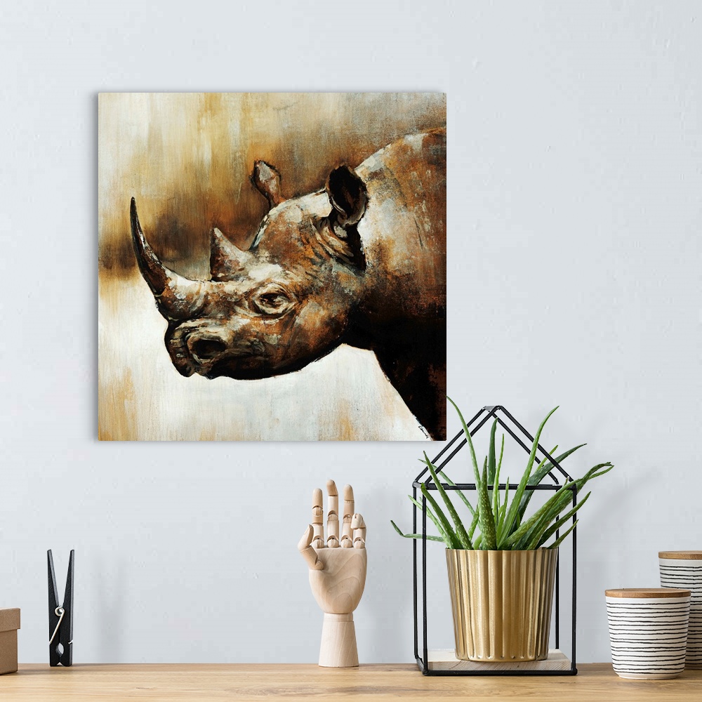A bohemian room featuring Rhino
