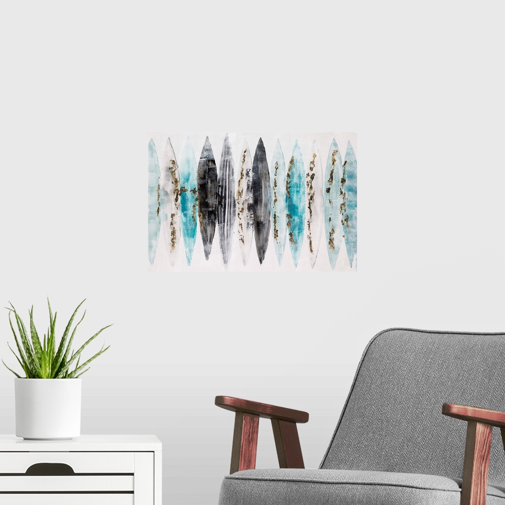 A modern room featuring Saltwater Taffy Pull I