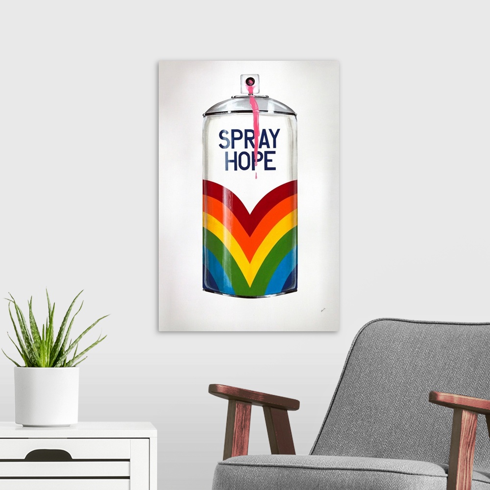 A modern room featuring Spray Hope