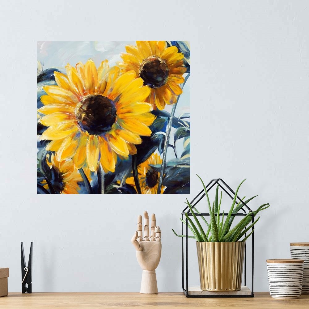 A bohemian room featuring Sunflower Field