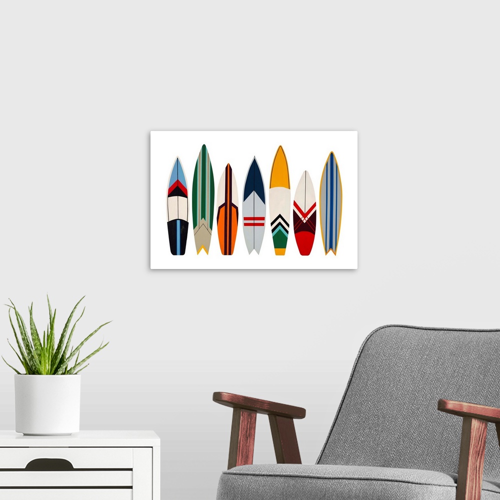 A modern room featuring Surfboard And Sail II