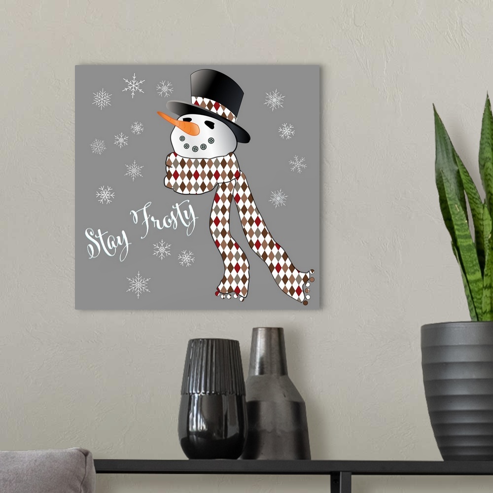 A modern room featuring Toasty Snowman I