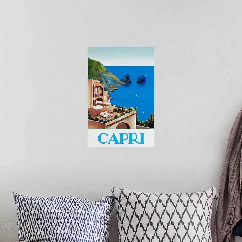 A bohemian room featuring Travel the World Capri