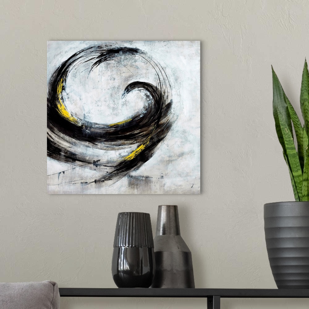 A modern room featuring Twisting Tide