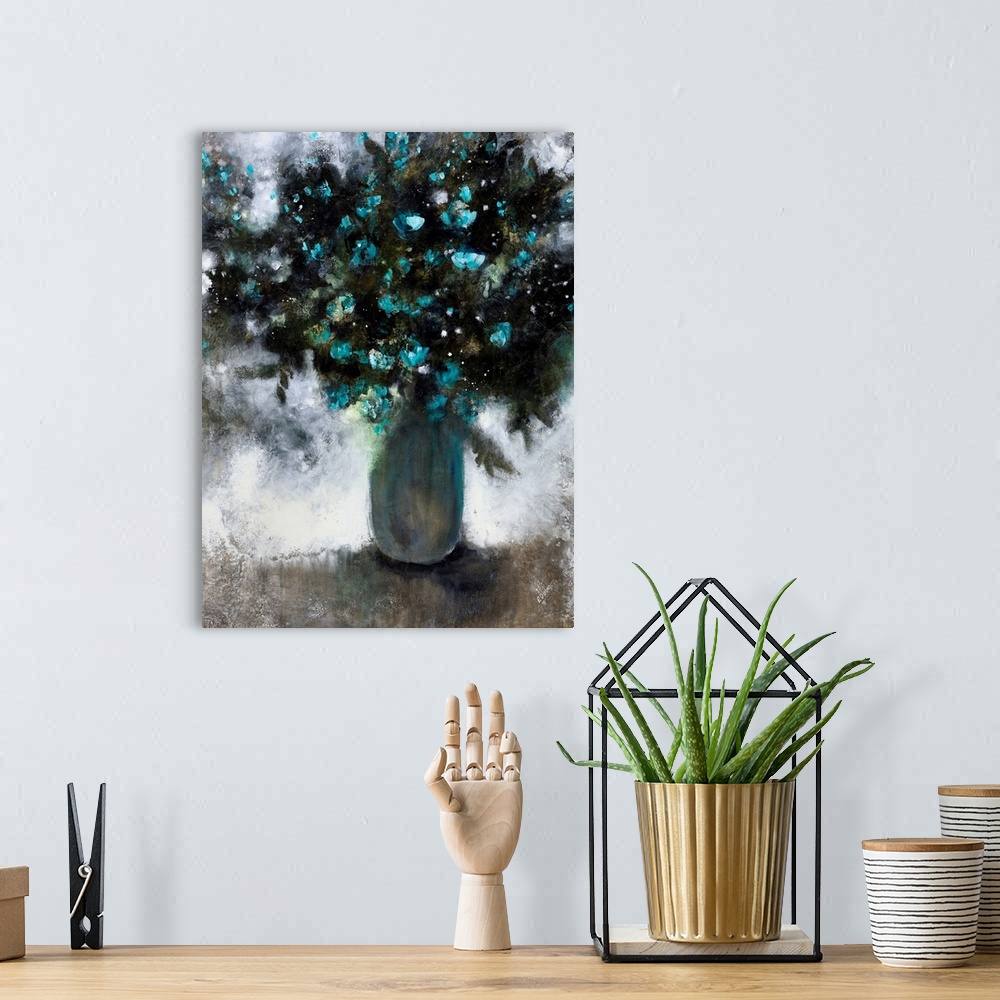 A bohemian room featuring Vase Of Bloom