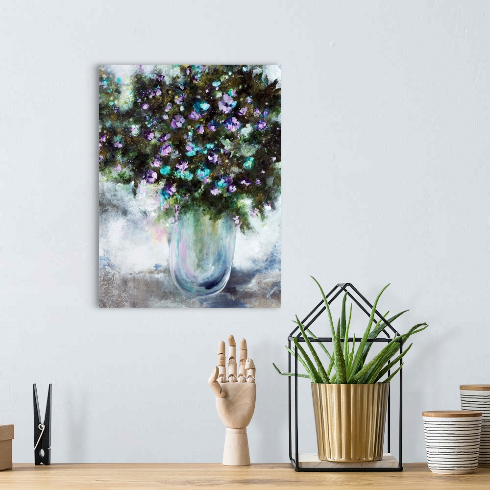 A bohemian room featuring Vase of Blossoms