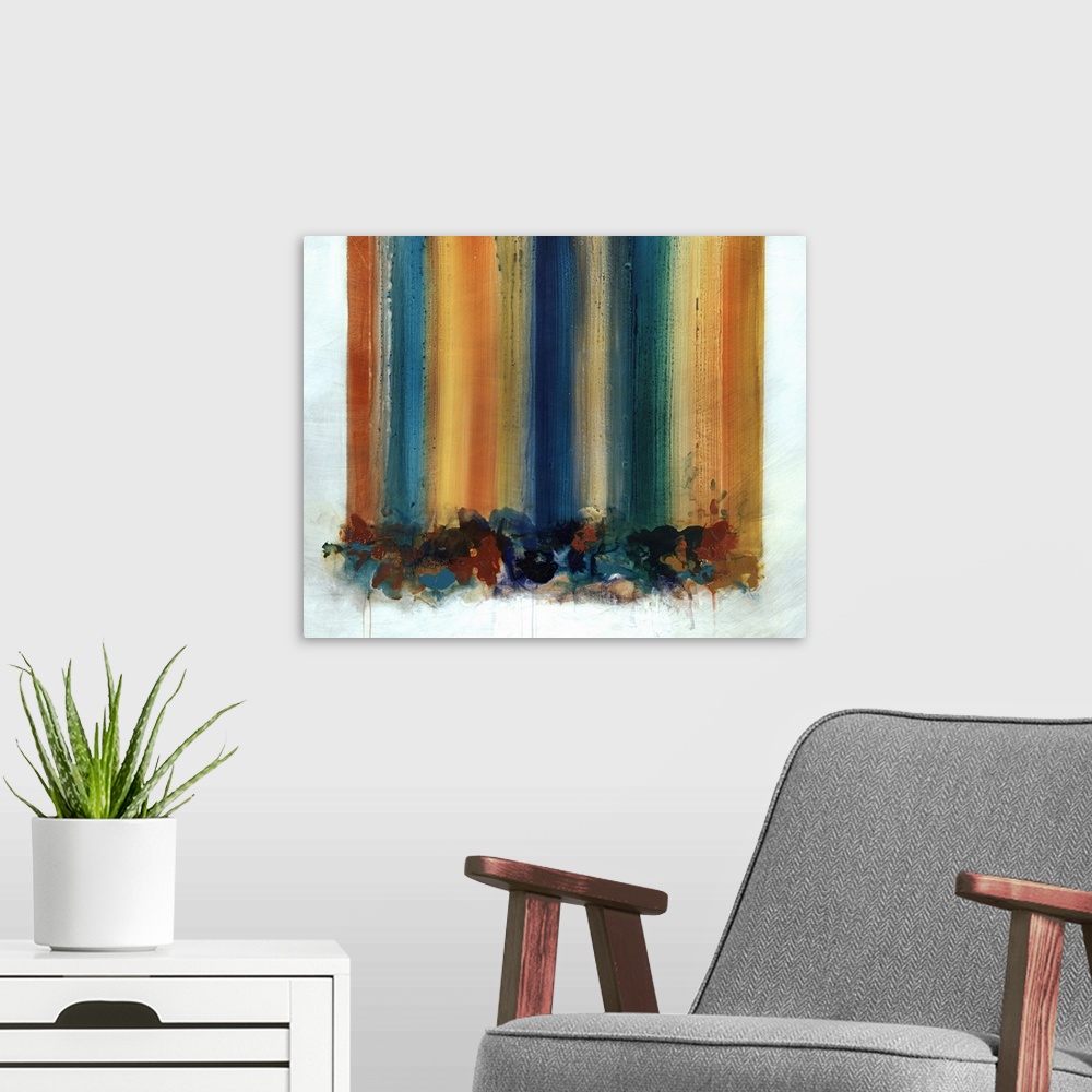 A modern room featuring Water Color fall