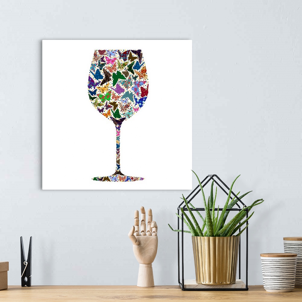 A bohemian room featuring Wine Glass Party I