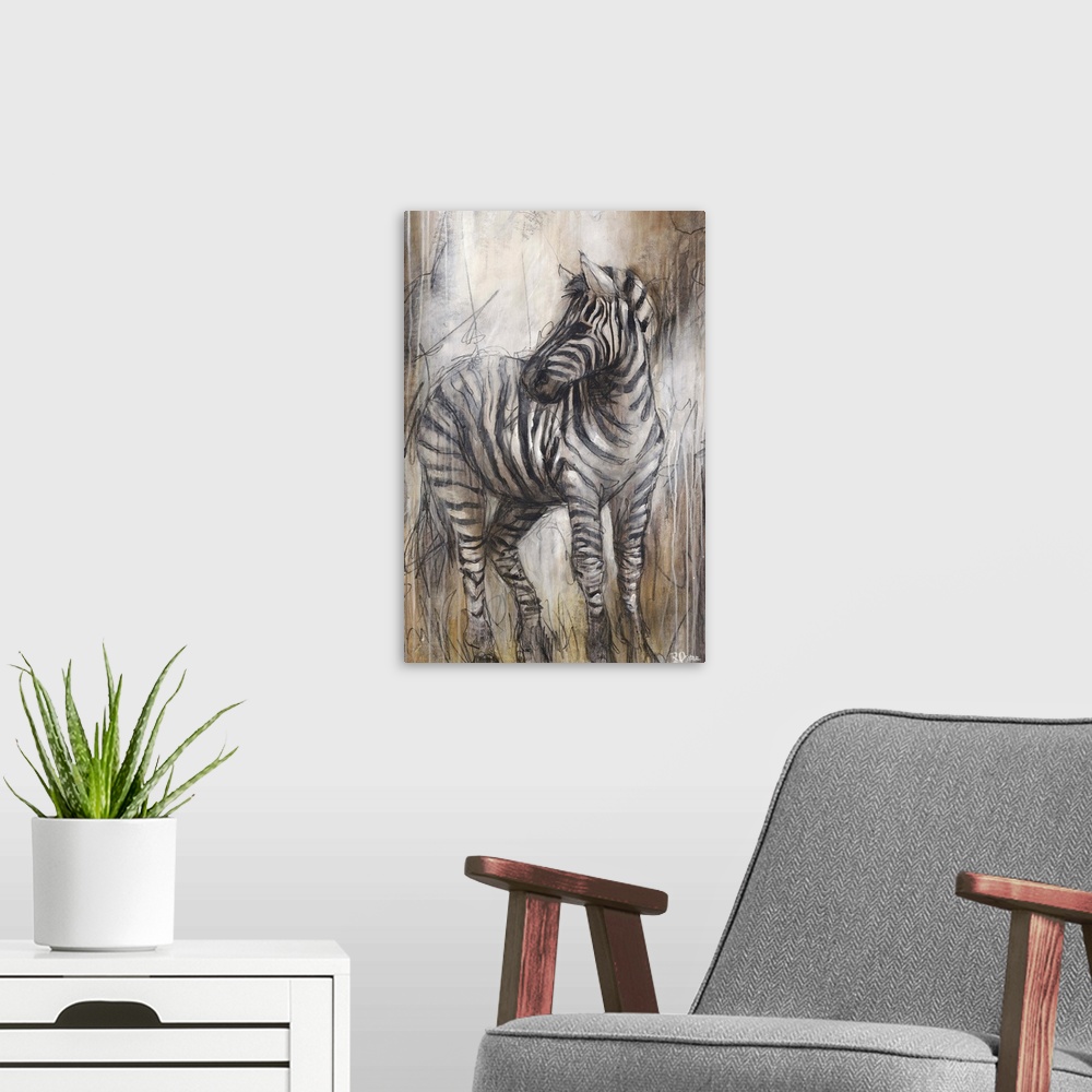 A modern room featuring Zebra Study