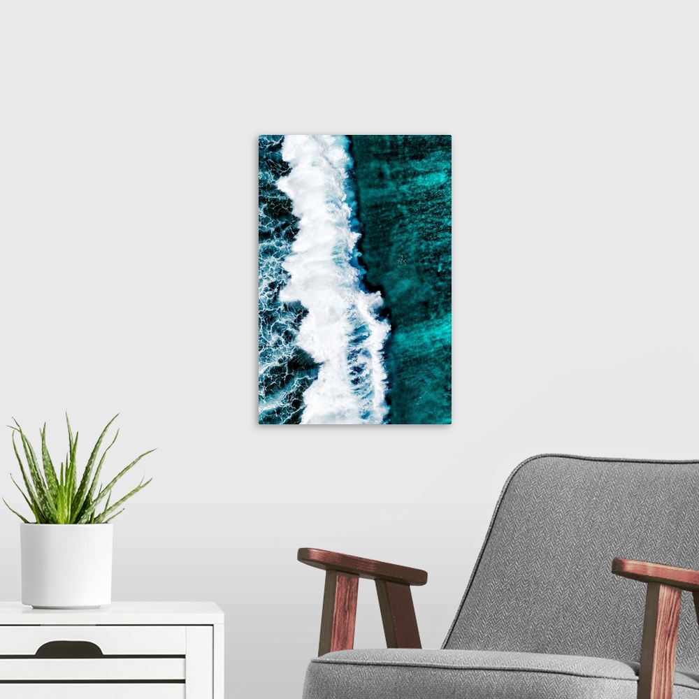 A modern room featuring Aerial Summer - The Wave