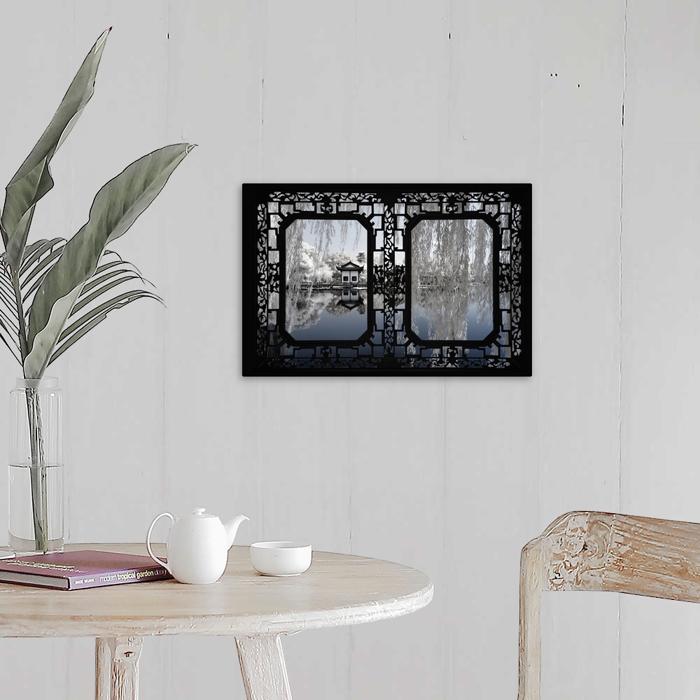 A farmhouse room featuring Asian Window, Another Look Series, White Reflections, China 10MKm2 Collection.