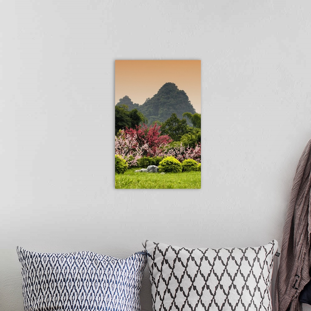 A bohemian room featuring Beautiful Asian Garden, China 10MKm2 Collection.