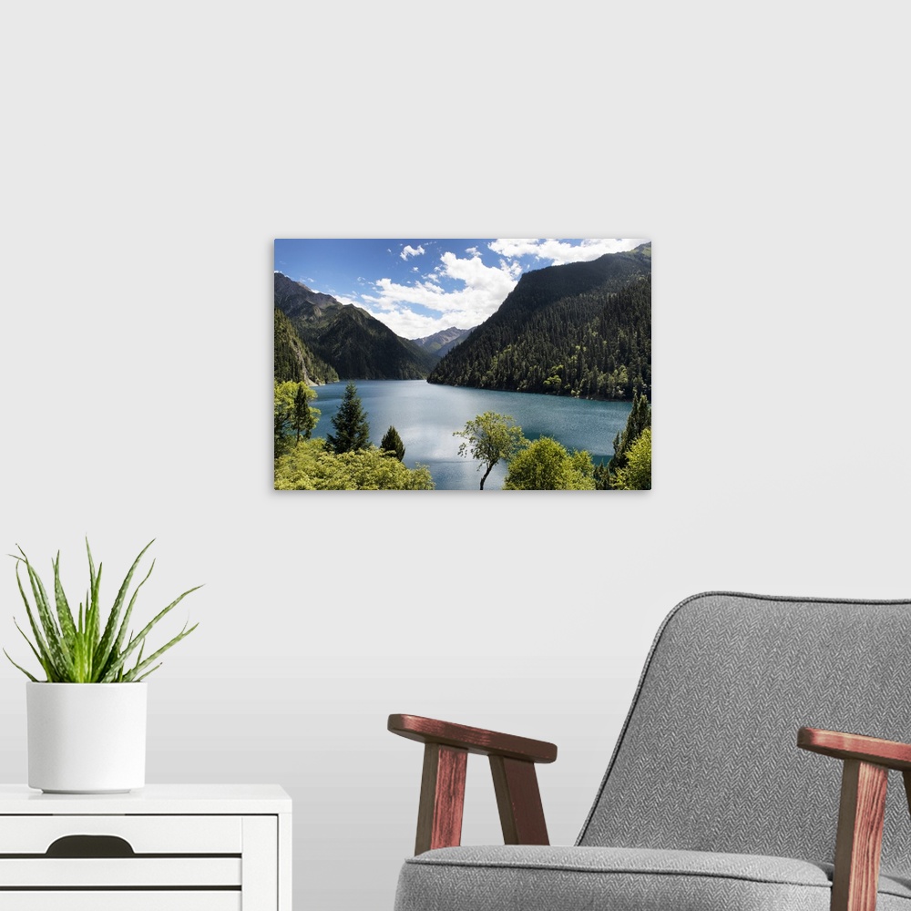 A modern room featuring Beautiful Lake in the Jiuzhaigou National Park, China 10MKm2 Collection.