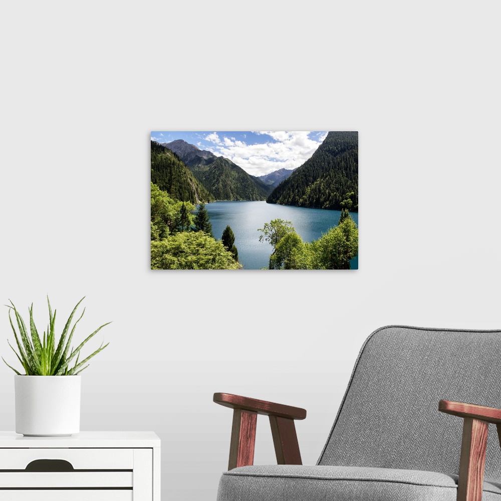 A modern room featuring Beautiful Lake in the Jiuzhaigou National Park, China 10MKm2 Collection.