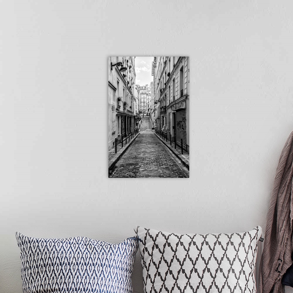 A bohemian room featuring Travel through the typical streets of Montmartre in Paris, through the lenses of photographer Phi...