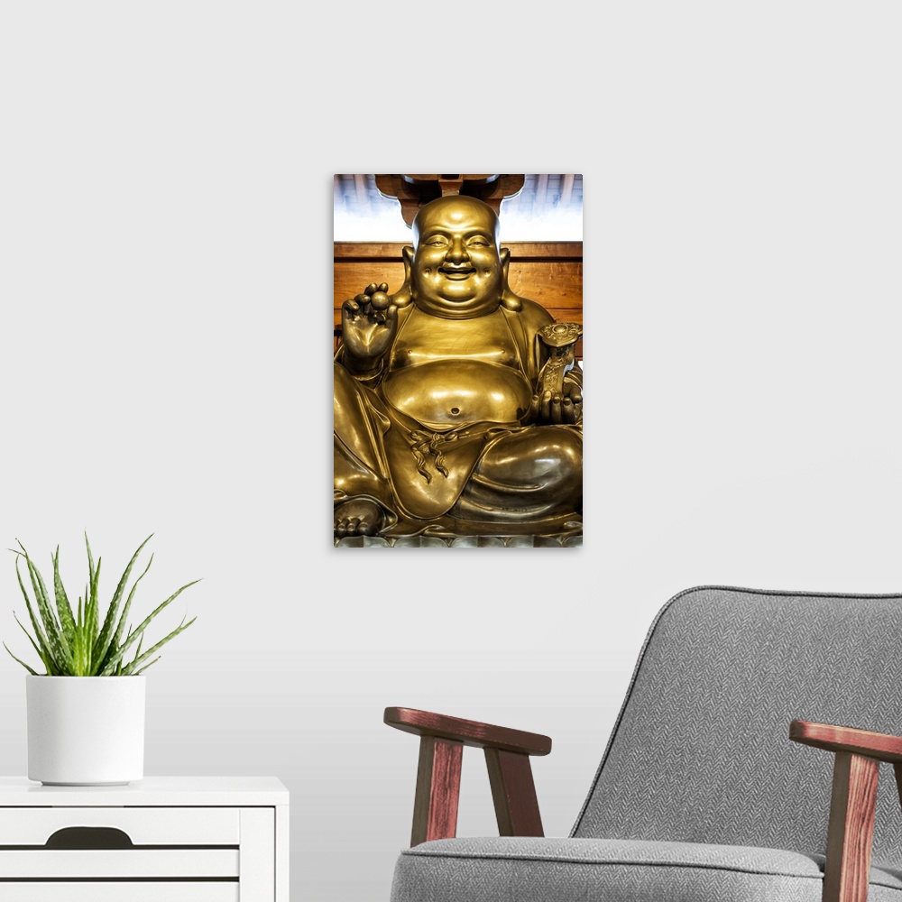 A modern room featuring Buddha, China 10MKm2 Collection.