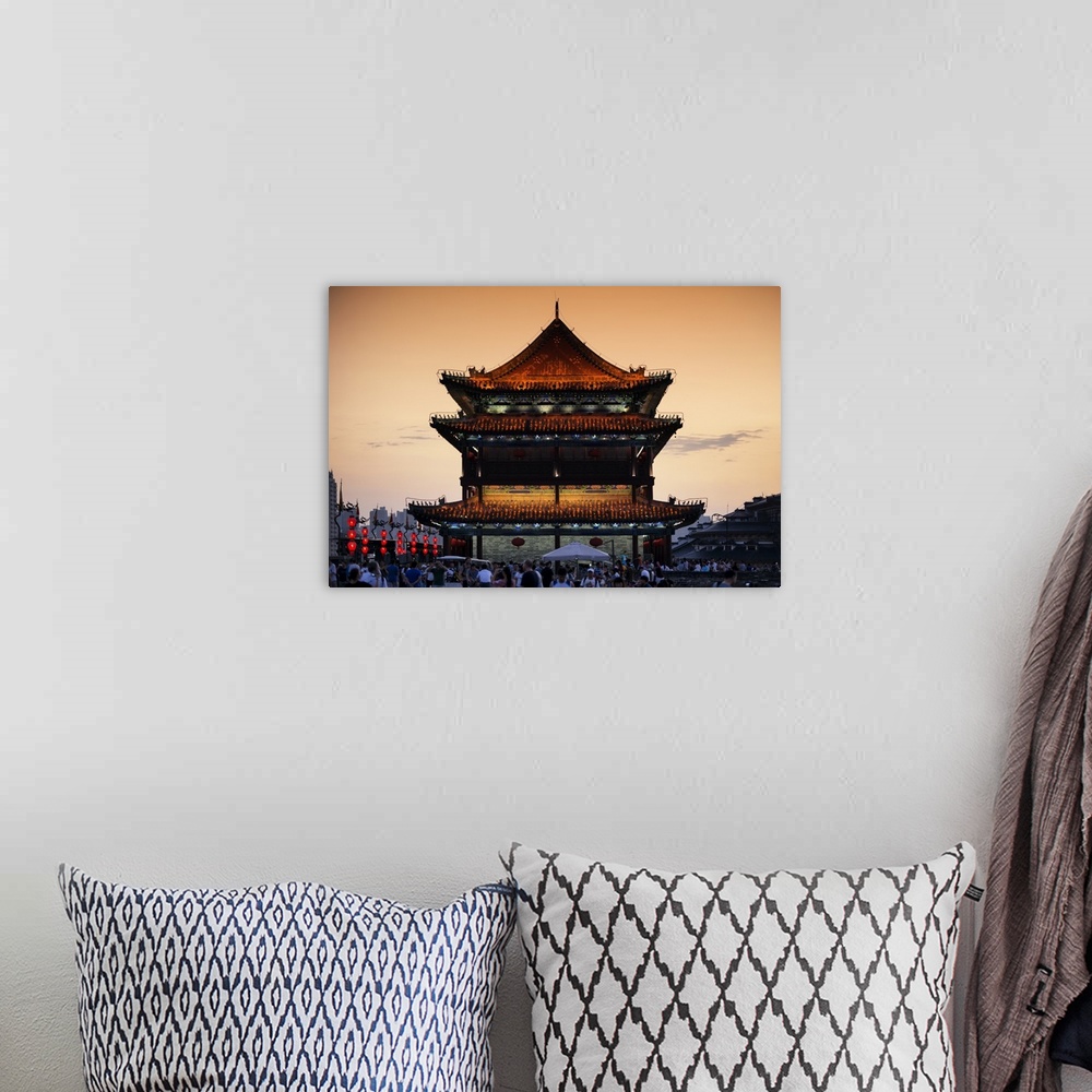 A bohemian room featuring City Night Xi'an, China 10MKm2 Collection.