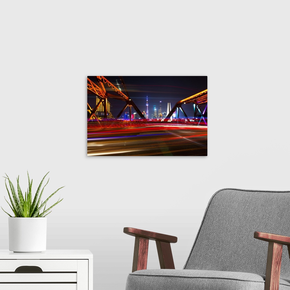 A modern room featuring Colorful Garden Bridge, Shanghai, China 10MKm2 Collection.