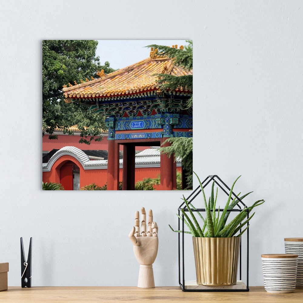 A bohemian room featuring Forbidden City Architecture, Beijing, China 10MKm2 Collection.