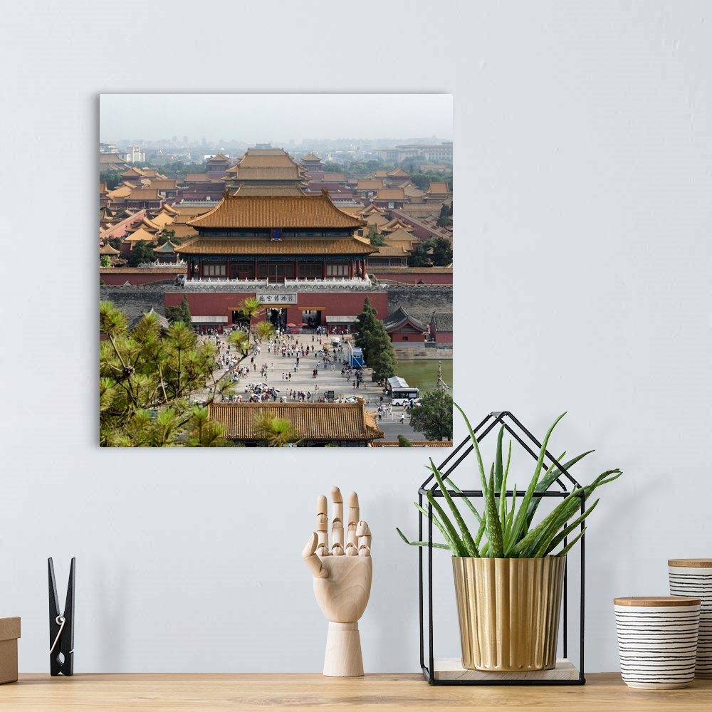 A bohemian room featuring Forbidden City, Beijing, China 10MKm2 Collection.