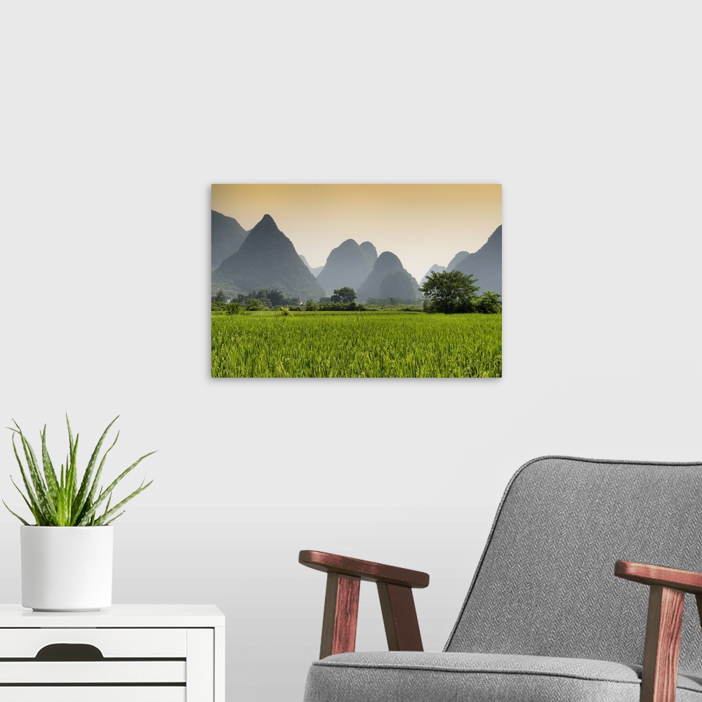 A modern room featuring Karst Mountains in Yangshuo, China 10MKm2 Collection.
