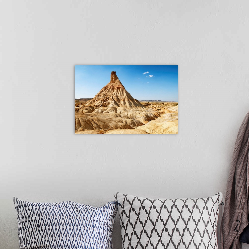 A bohemian room featuring It's the Bardenas Reales desert in Spain.