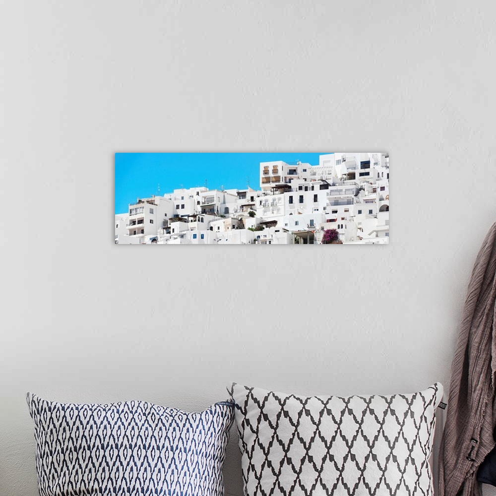 A bohemian room featuring It's the white city of Mojacar in Spain, with all the white buildings.
