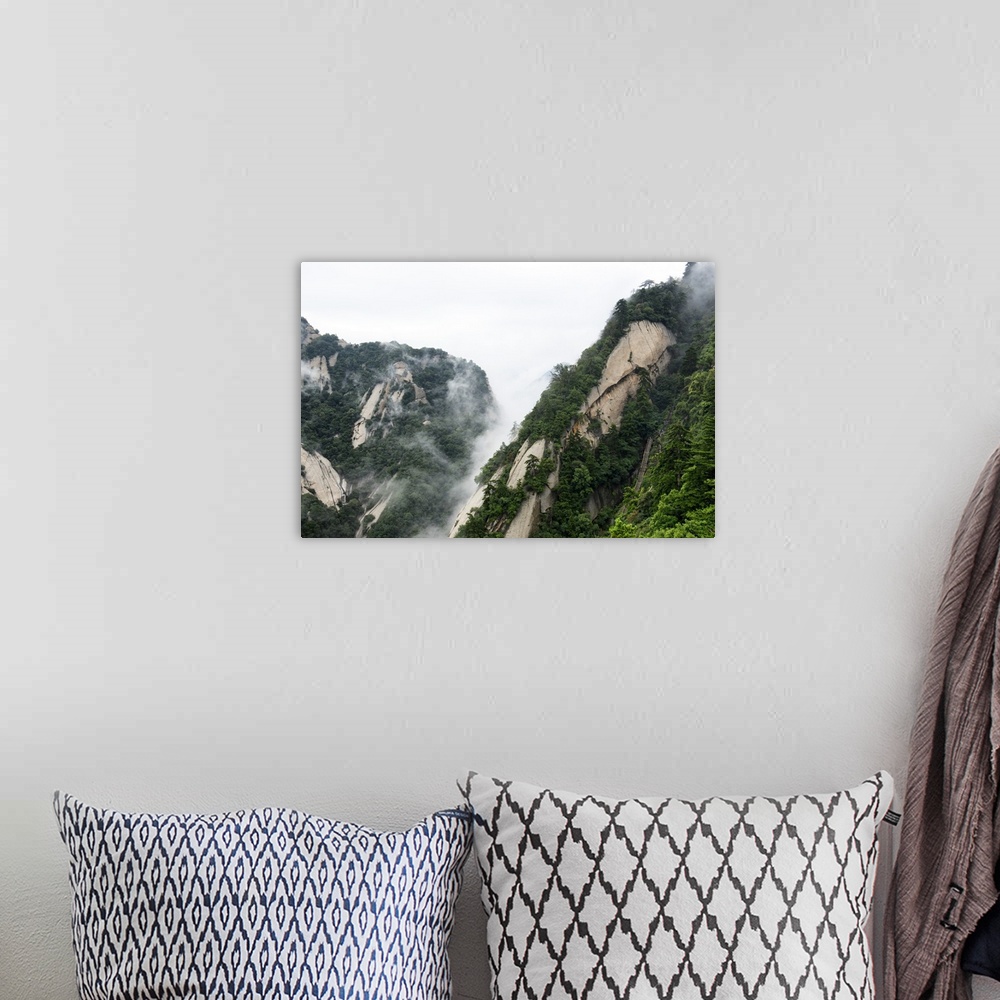 A bohemian room featuring Mount Huashan, Shaanxi, China 10MKm2 Collection.