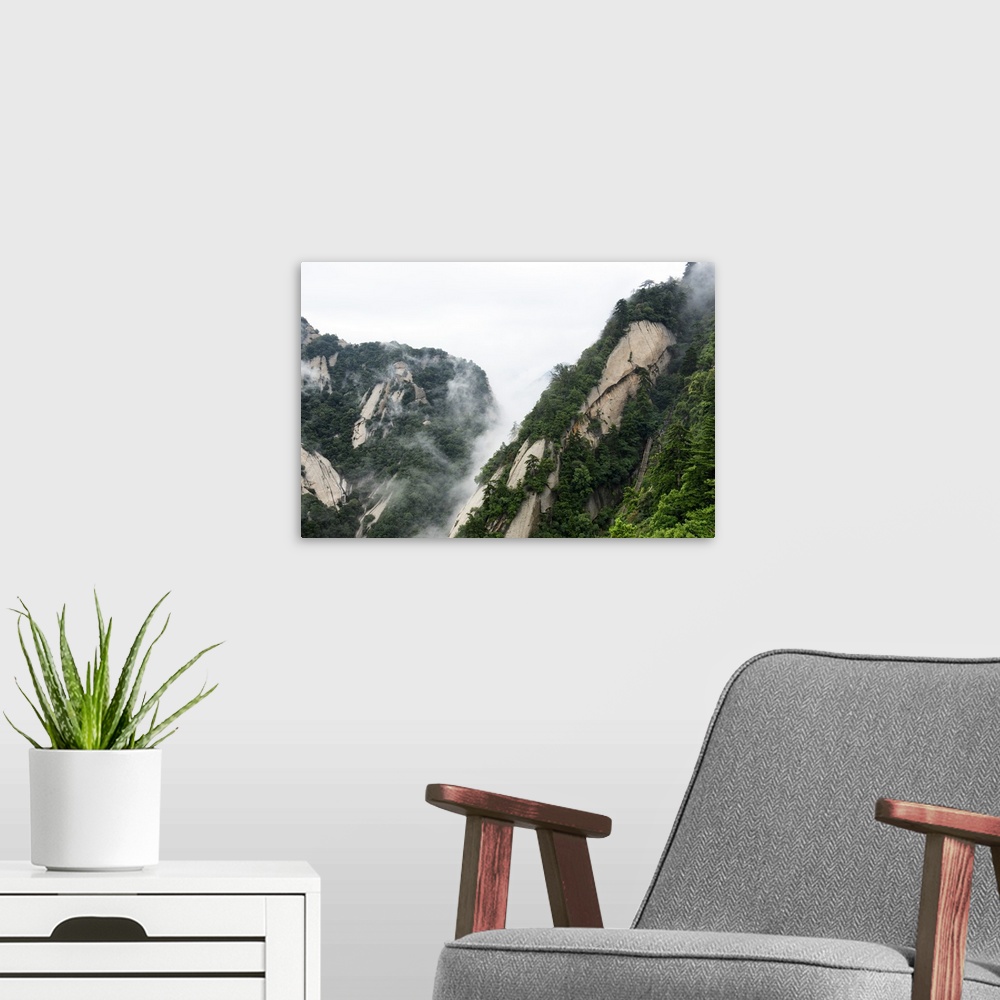 A modern room featuring Mount Huashan, Shaanxi, China 10MKm2 Collection.