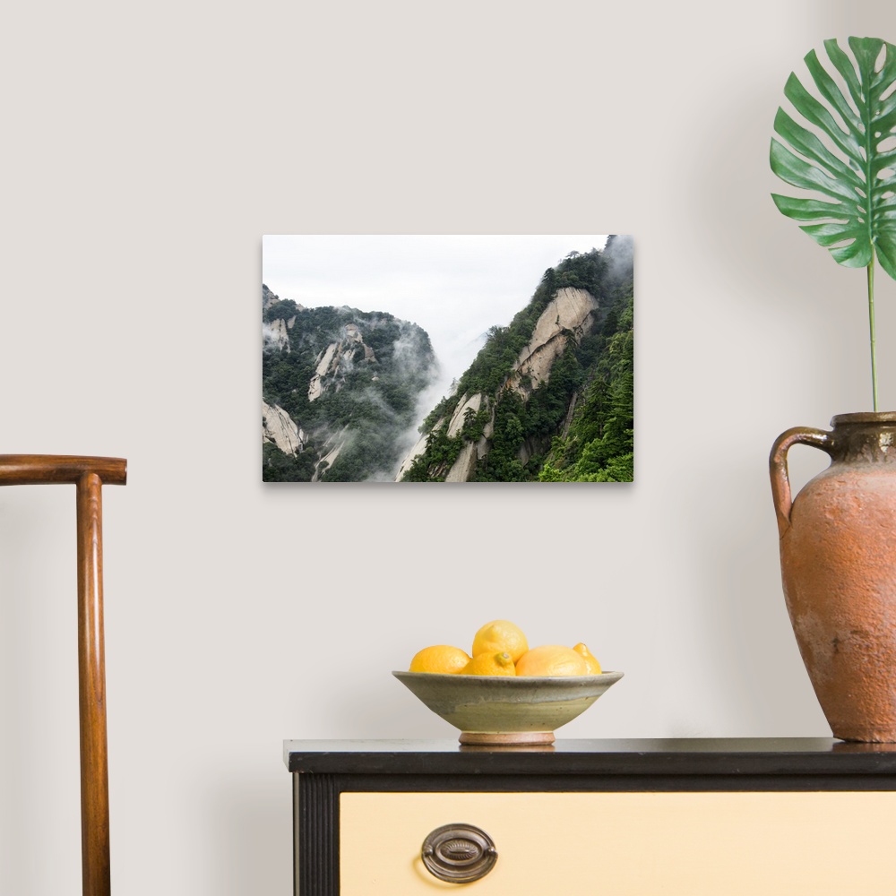 A traditional room featuring Mount Huashan, Shaanxi, China 10MKm2 Collection.