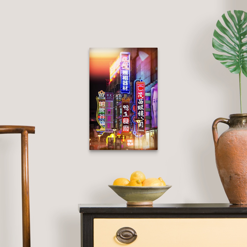 A traditional room featuring Neon Signs in Nanjing Lu, Shanghai, China 10MKm2 Collection.