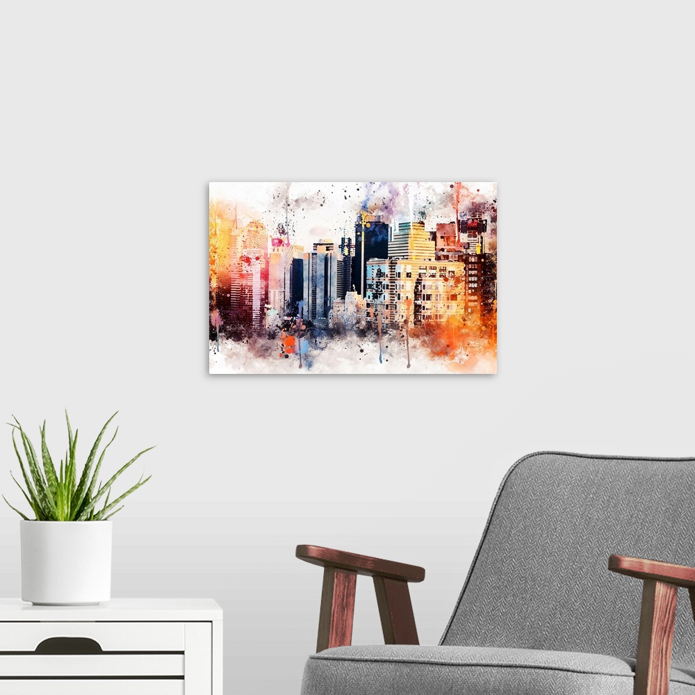 A modern room featuring NYC WATERCOLOR COLLECTION
by Philippe Hugonnard