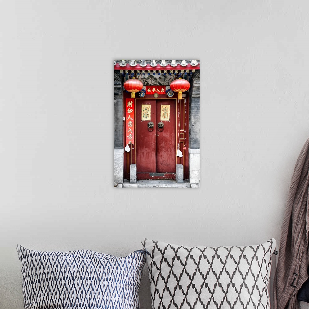 A bohemian room featuring Red Door, China 10MKm2 Collection.