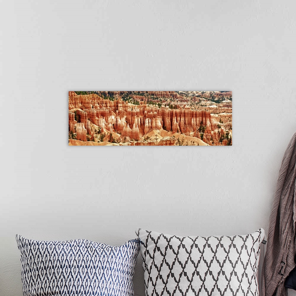A bohemian room featuring Fine art photo of the hoodoos in Bryce Canyon in the desert, Utah.