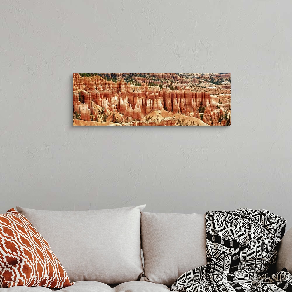 A bohemian room featuring Fine art photo of the hoodoos in Bryce Canyon in the desert, Utah.