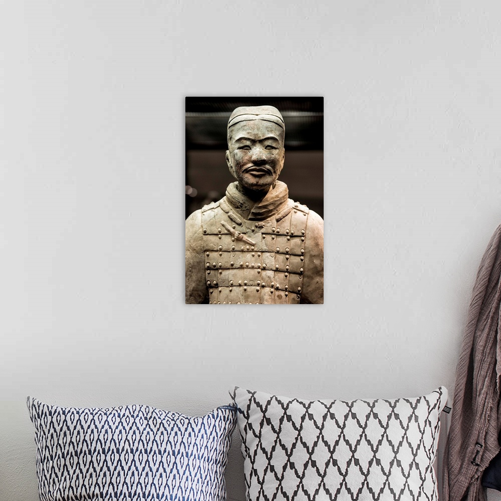 A bohemian room featuring Terracotta Warriors, China 10MKm2 Collection.