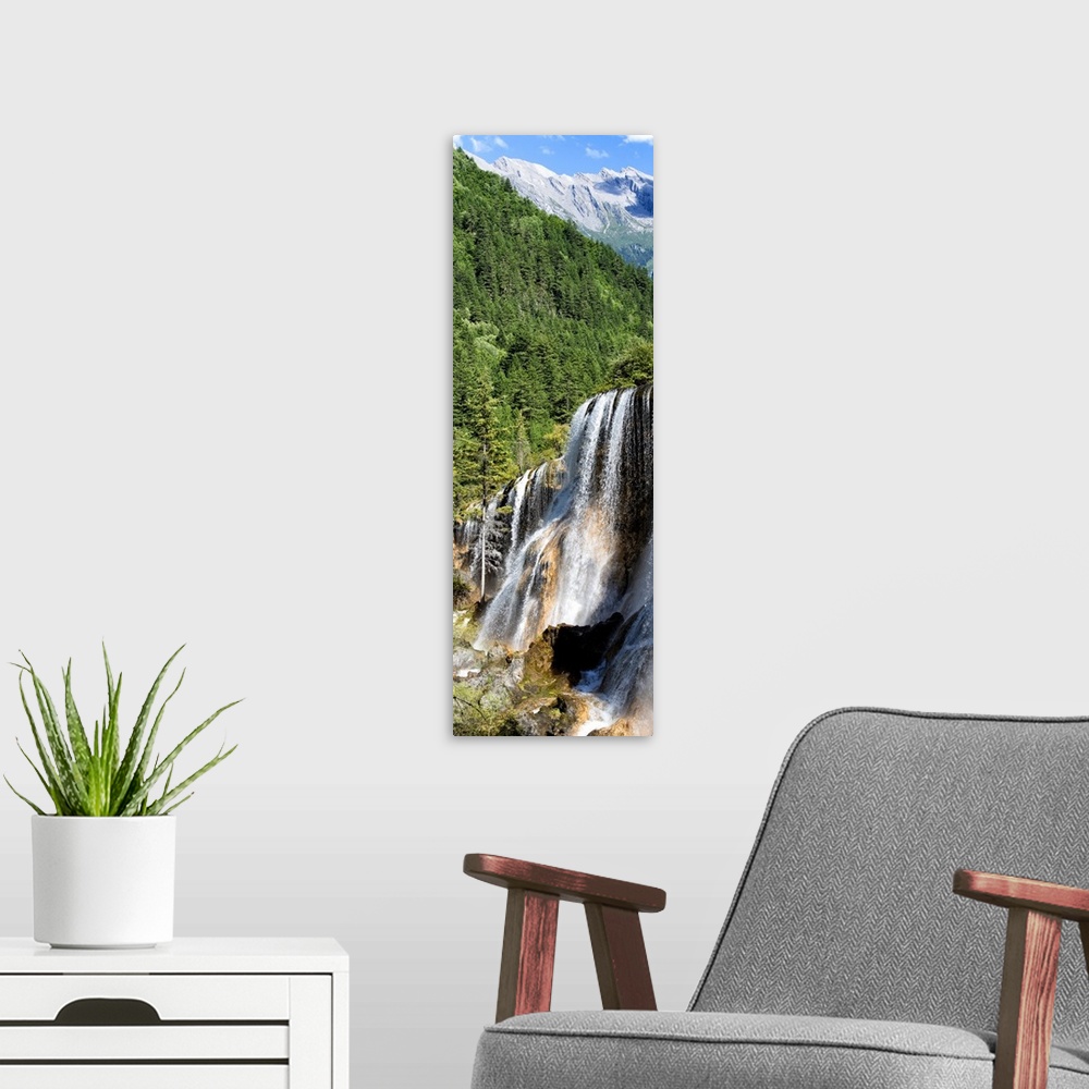 A modern room featuring Waterfalls in the Jiuzhaigou National Park, China 10MKm2 Collection.
