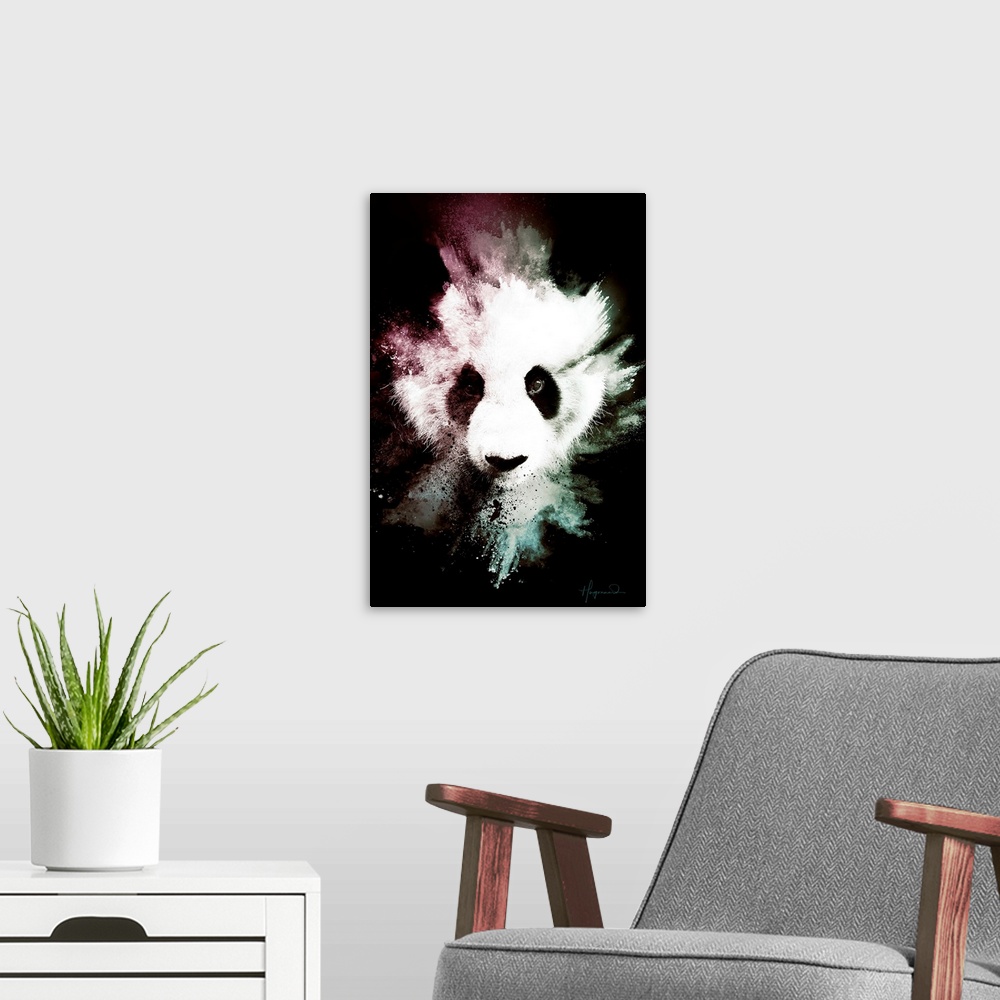 A modern room featuring Wild Explosion Collection - The Panda