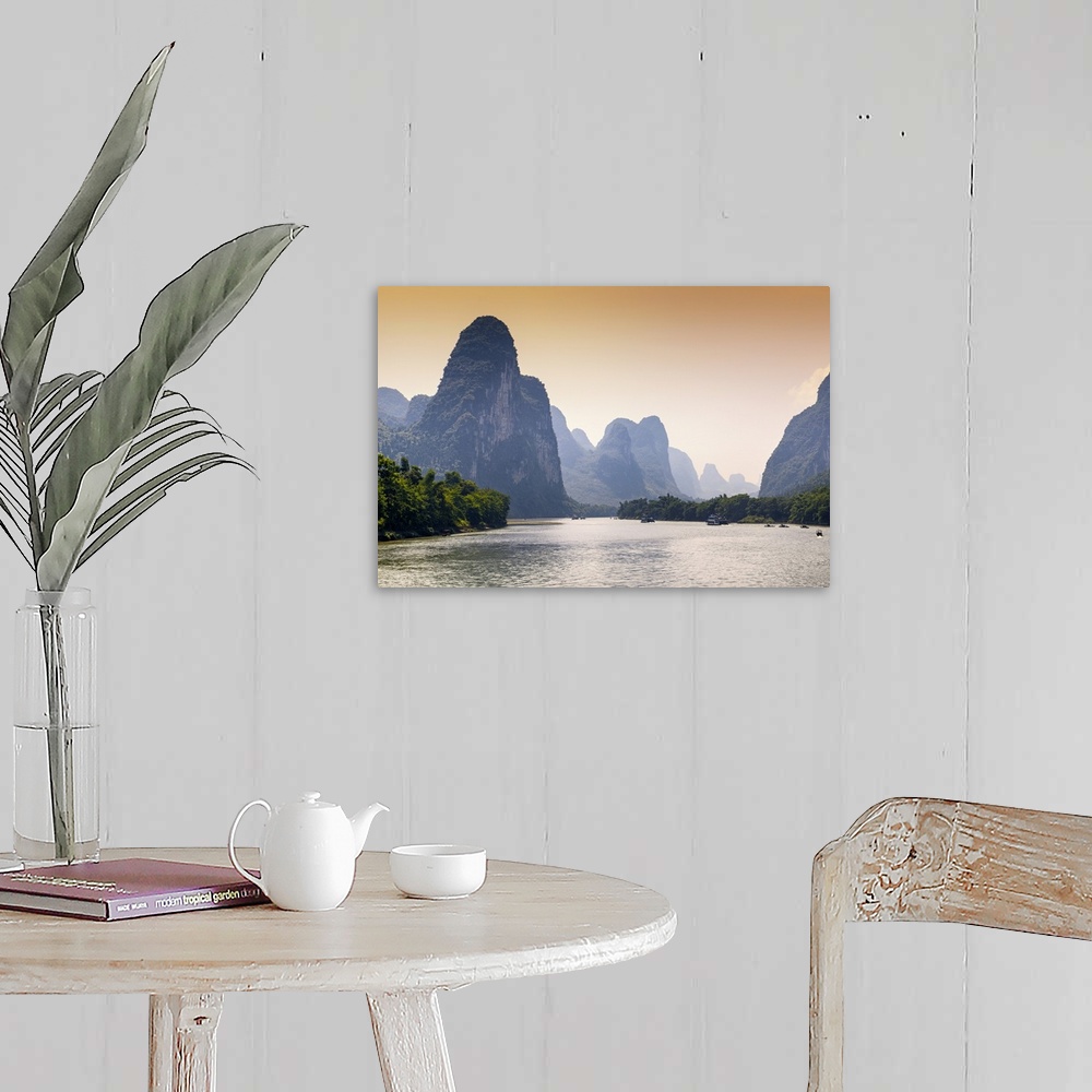 A farmhouse room featuring Yangshuo Li River, China 10MKm2 Collection.