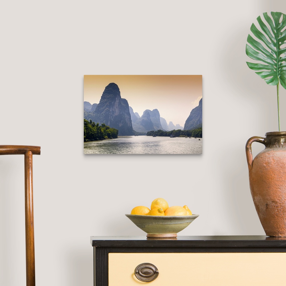 A traditional room featuring Yangshuo Li River, China 10MKm2 Collection.