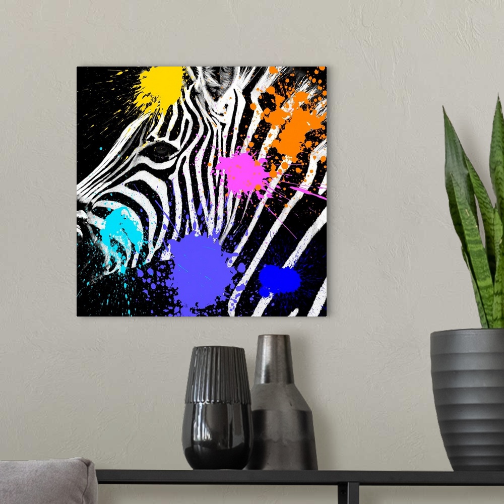 A modern room featuring Colourful and stylised, Safari Colors Pop adds a bright, modern touch to minimalist portraits of ...